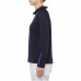 Mizuno女後領半開襟長袖衫(深藍)#73114